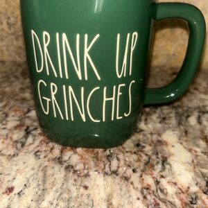 Rae Dunn Green 'Drink Up Grinches' Mug